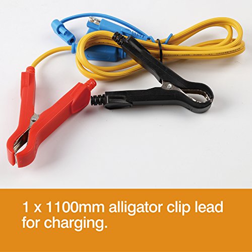 12V SAE Adapter auf Krokodilklemme 110cm für Propangas Durchlauferhitzer Pumpe