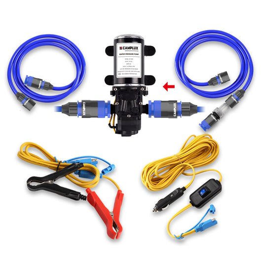 12V Druckwasserpumpe 4,5 Bar für Propangas Durchlauferhitzer Wohnmobil Boot Camping